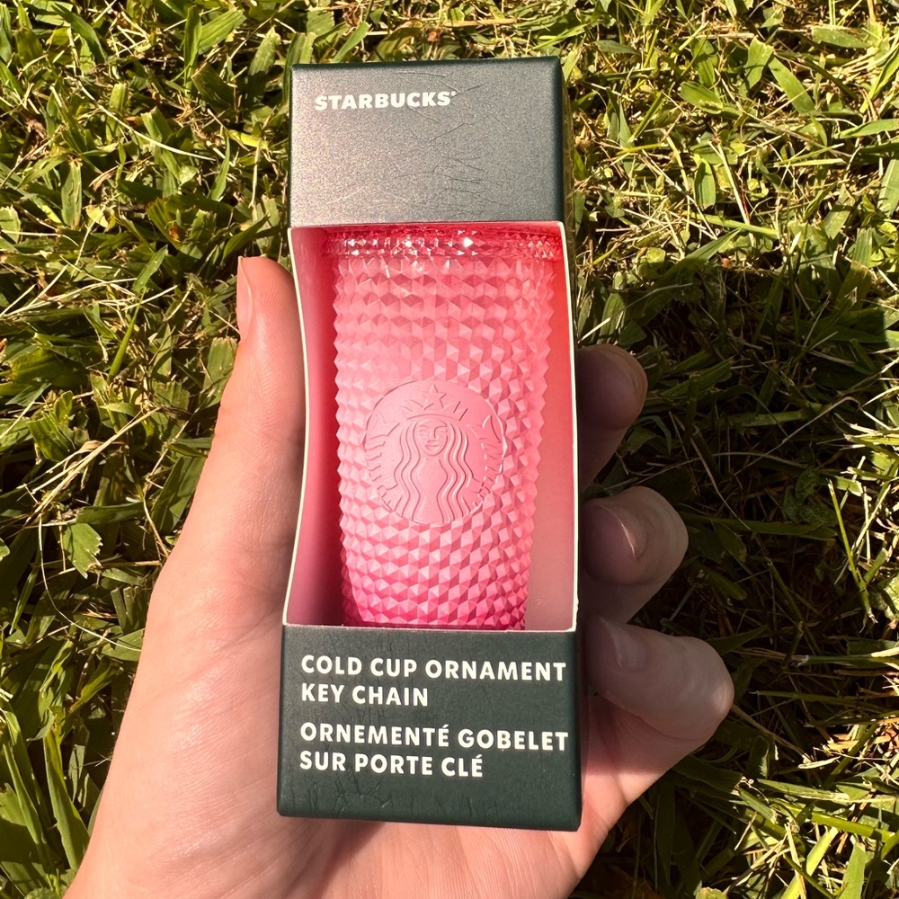 Pink Gradient Studded Keychain